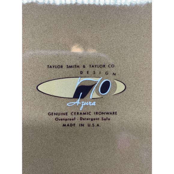 VTG MCM Taylor Smith Taylor AZURA Ceramic Stoneware Dinner Plate 10.5” Read - Picture 4 of 6